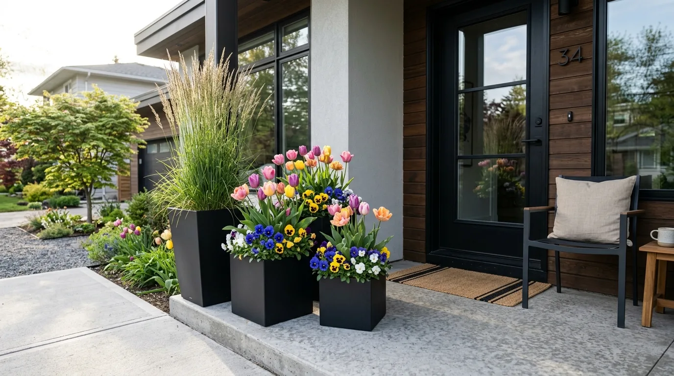 Sleek Black Planters
